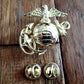 U.S MARINE CORPS EGA LAPEL HAT CAP PIN USMC EAGLE GLOBE & ANCHOR LEFT INSIGNIA