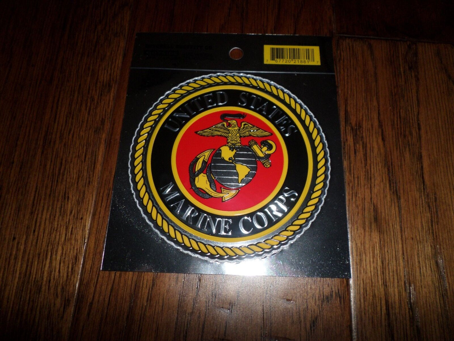 MARINE CORPS EMBOSSED FOIL EAGLE GLOBE & ANCHOR WINDOW DECAL STICKER U.S.A MADE