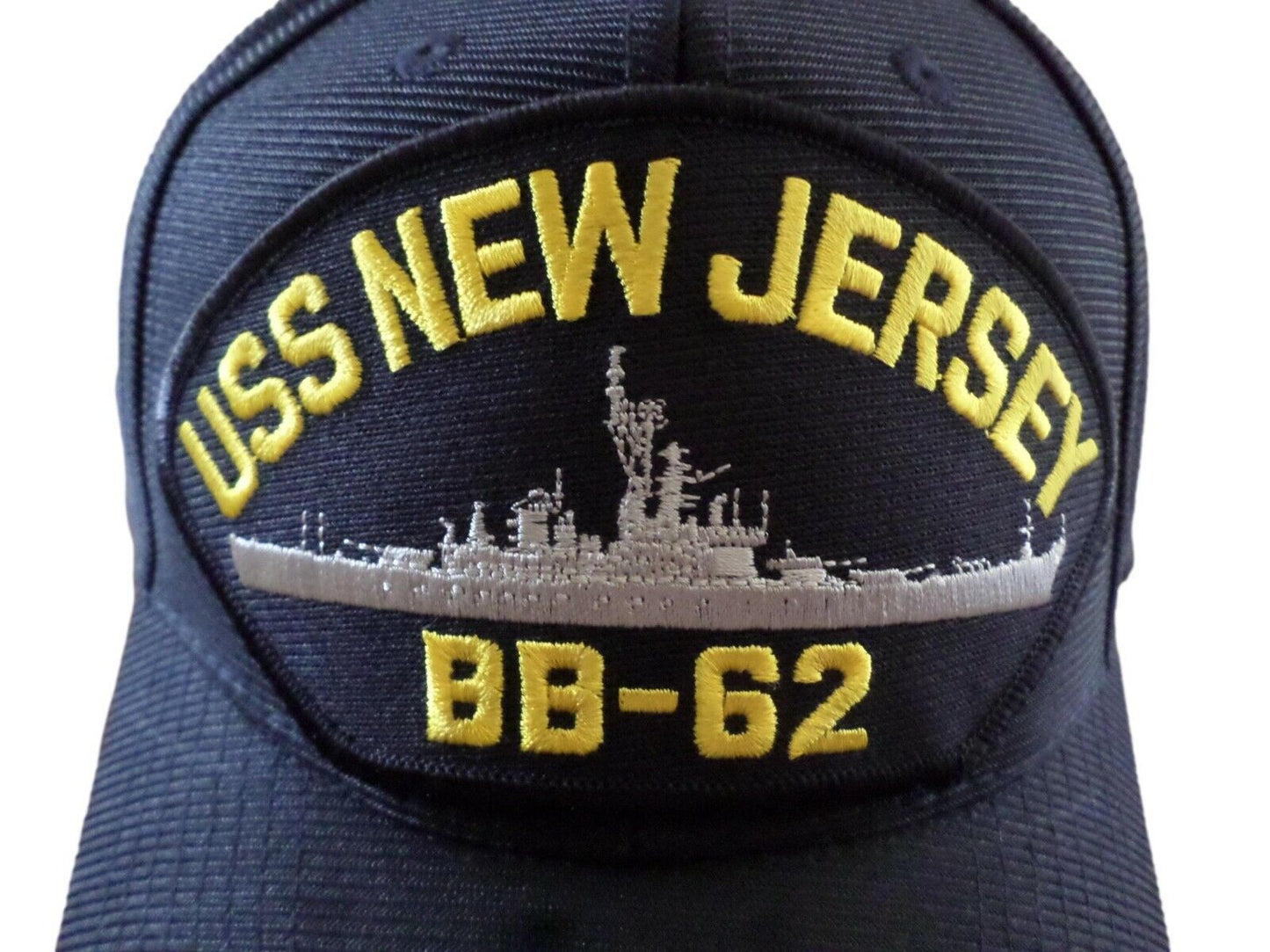 USS NEW JERSEY BB-62 U.S NAVY SHIP HAT OFFICIAL U.S MILITARY BALL CAP U.S.A MADE