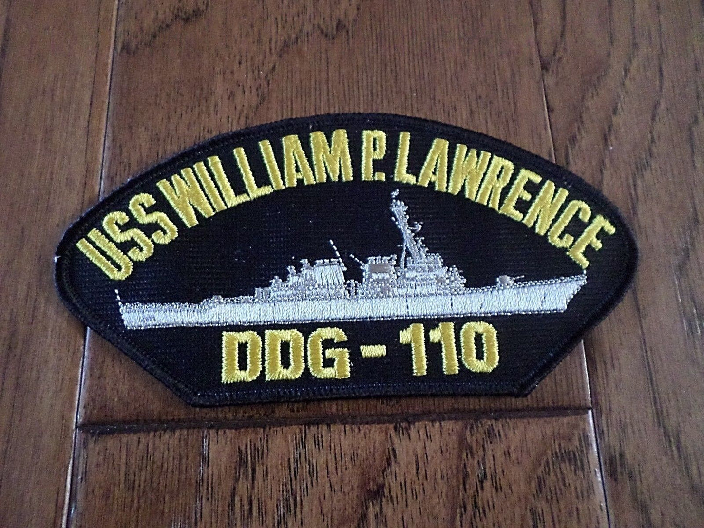 U.S NAVY SHIP HAT PATCH. USS WILLIAM P. LAWRENCE DDG-110 SHIP PATCH U.S.A MADE