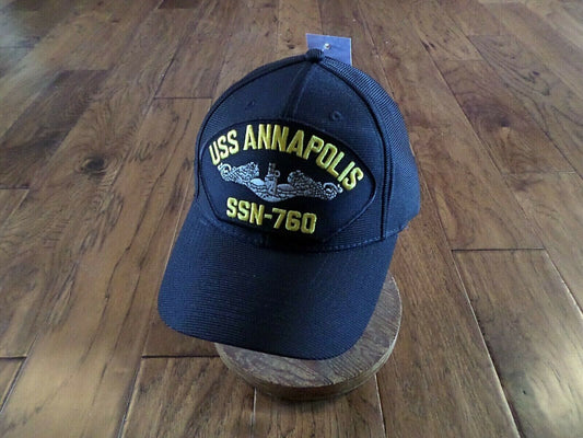 USS ANNAPOLIS SSN-760 HAT OFFICIAL U.S MILITARY NAVY SUBMARINE BALL CAP USA MADE