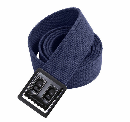 U.S MILITARY ISSUE BLUE WEB BELT WITH BLACK OPEN FACE BUCKLE NAVY OR AIR FORCE