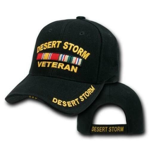 New U.S Military Desert Storm Veteran Deluxe 3-D Embroidered Baseball Hat Cap