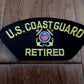 U.S COAST GUARD RETIRED HAT PATCH HEAT TRANSFER 5 1/4" X 2 3/4" INCHES