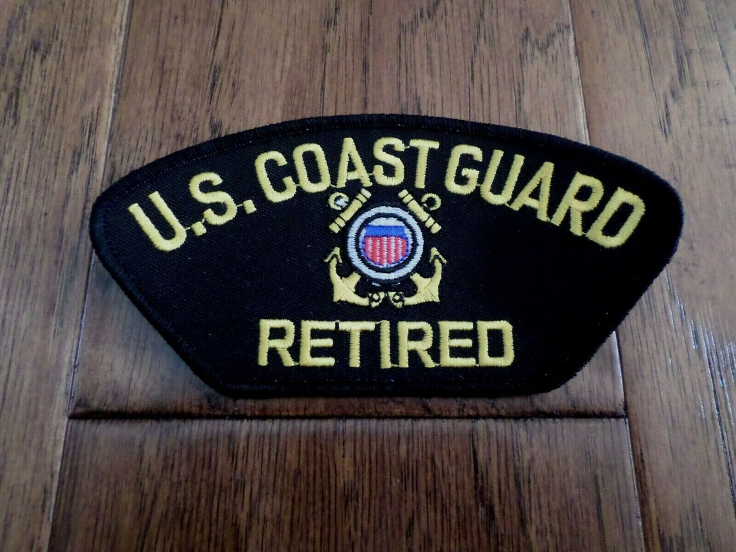 U.S COAST GUARD RETIRED HAT PATCH HEAT TRANSFER 5 1/4" X 2 3/4" INCHES