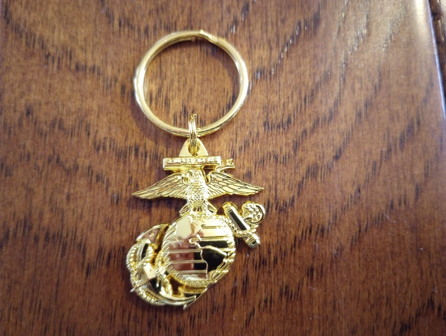 MILITARY MARINE CORPS EGA METAL KEY CHAIN RING USMC INSIGNIA NEW