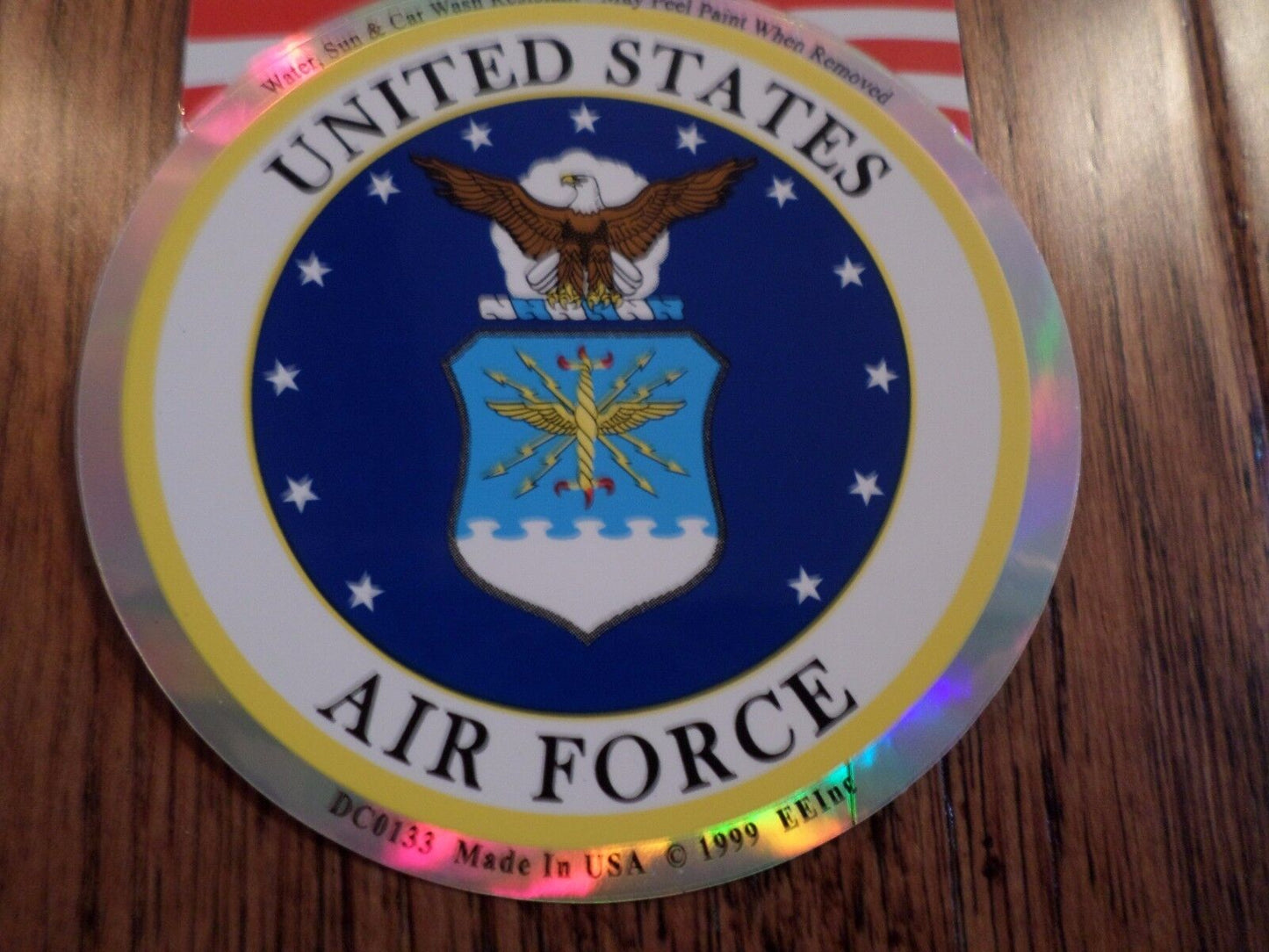 U.S MILITARY AIR FORCE WINDOW DECAL STICKER 3.5 X 3.5 INCHES U.S.A MADE