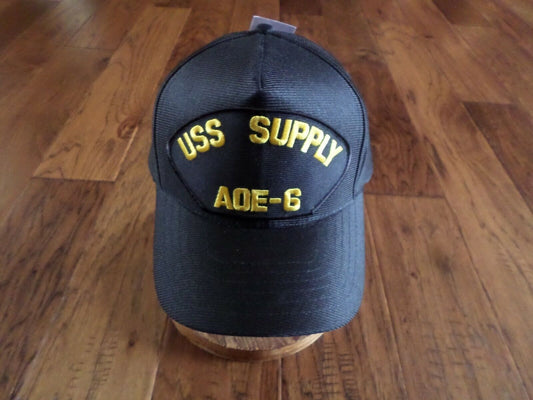 USS SUPPLY AOE-6 COMBAT SUPPORT NAVY SHIP HAT OFFICIAL MILITARY BALL CAP USA