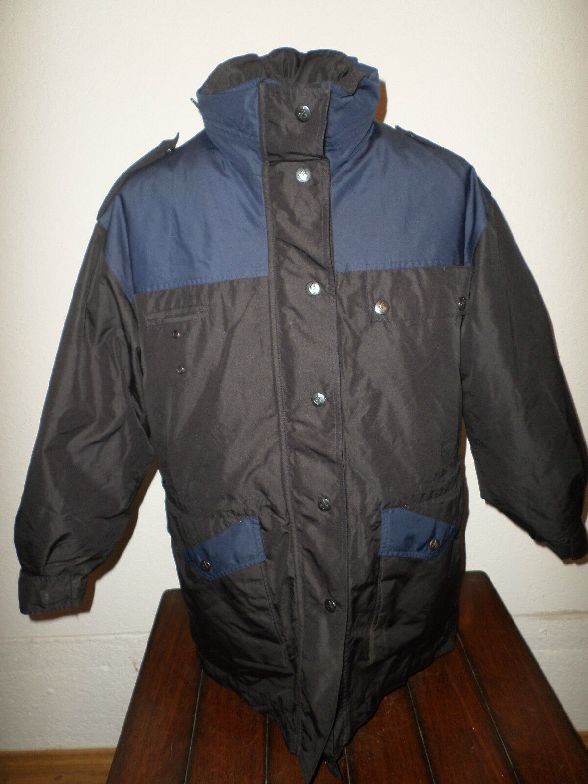 DUTCH POLICE WOMEN'S GORE-TEX COLD WEATHER COAT BLACK WITH BLUE TRIM