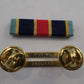 NAVY MARINE CORPS OVERSEAS SERVICE RIBBON WITH BRASS RIBBON HOLDER US MILITARY