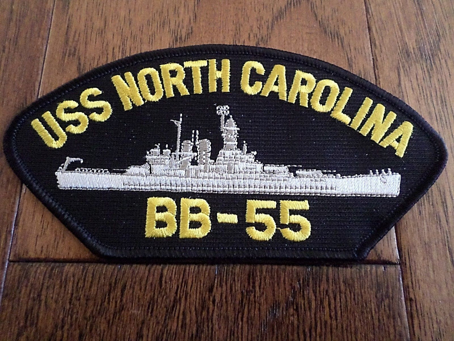 USS NORTH CAROLINA BB-55 U.S NAVY SHIP HAT PATCH BATTLESHIP USA MADE