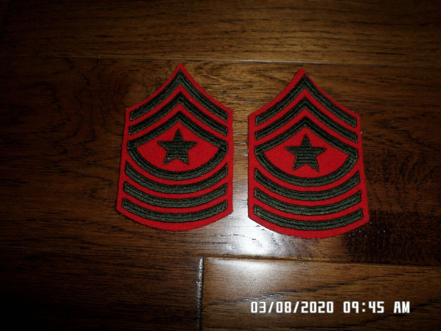 MARINE CORPS SERGEANT MAJOR PATCHES ALPHA SERVICE FEMALE DRESS UNIFORM CHEVRON