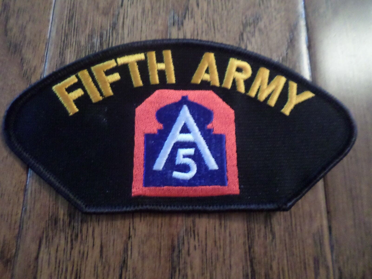 U.S MILITARY 5th ARMY HAT PATCH FIFTH ARMY EMBROIDERED PATCH U.S ARMY