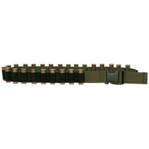 TACTICAL 48 SHELL SHOTGUN BANDOLEER OD GREEN AND BLACK FITS ANY GAUGE ...