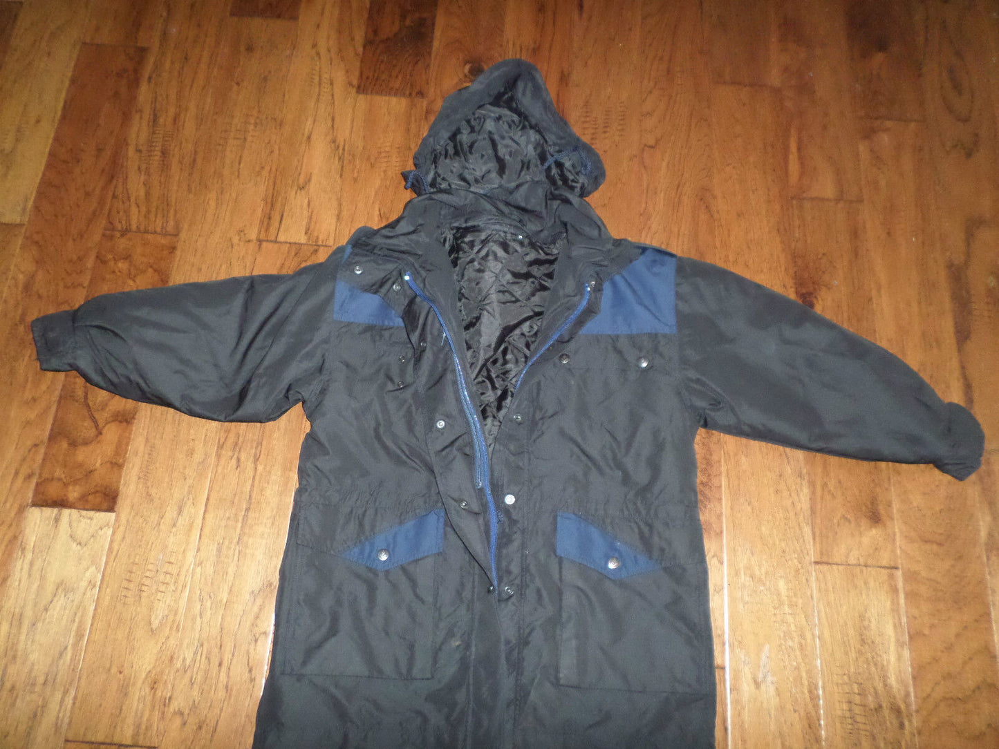 DUTCH POLICE WOMEN'S GORE-TEX COLD WEATHER COAT BLACK WITH BLUE TRIM