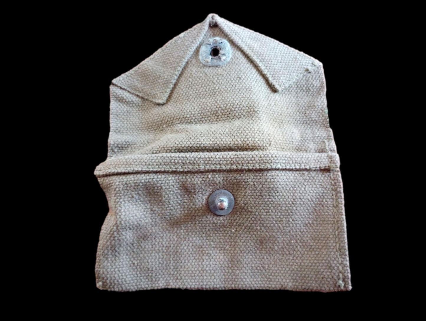 WWII FIRST AID POUCH OD GREEN GENUINE ISSUE CARLISLE BANDAGE CASE ONLY