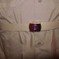 U.S MILITARY GRADE KHAKI WEB BELT WITH 6th MARINE CORPS BRASS BUCKLE U.S.A MADE