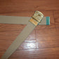 U.S MILITARY GRADE KHAKI WEB BELT WITH 5th MARINE CORPS BRASS BUCKLE U.S.A MADE