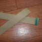 U.S MILITARY KHAKI CHROME TIP WEB  BELT FOR USE WITH CHROME BUCKLE ONLY