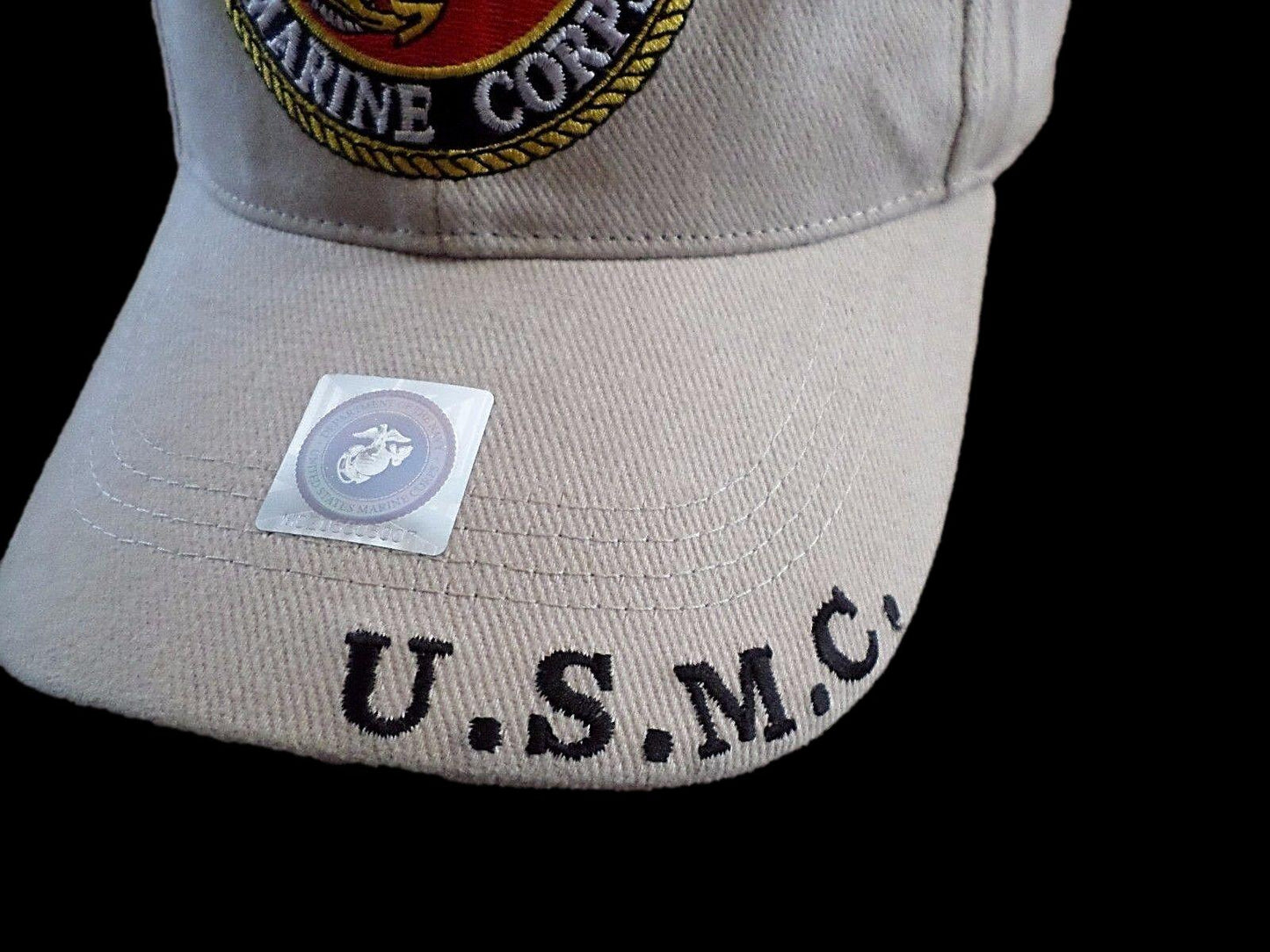 NEW U.S MILITARY MARINE CORPS EMBROIDERED KHAKI HAT CAP OFFICIAL LICENSED HATS