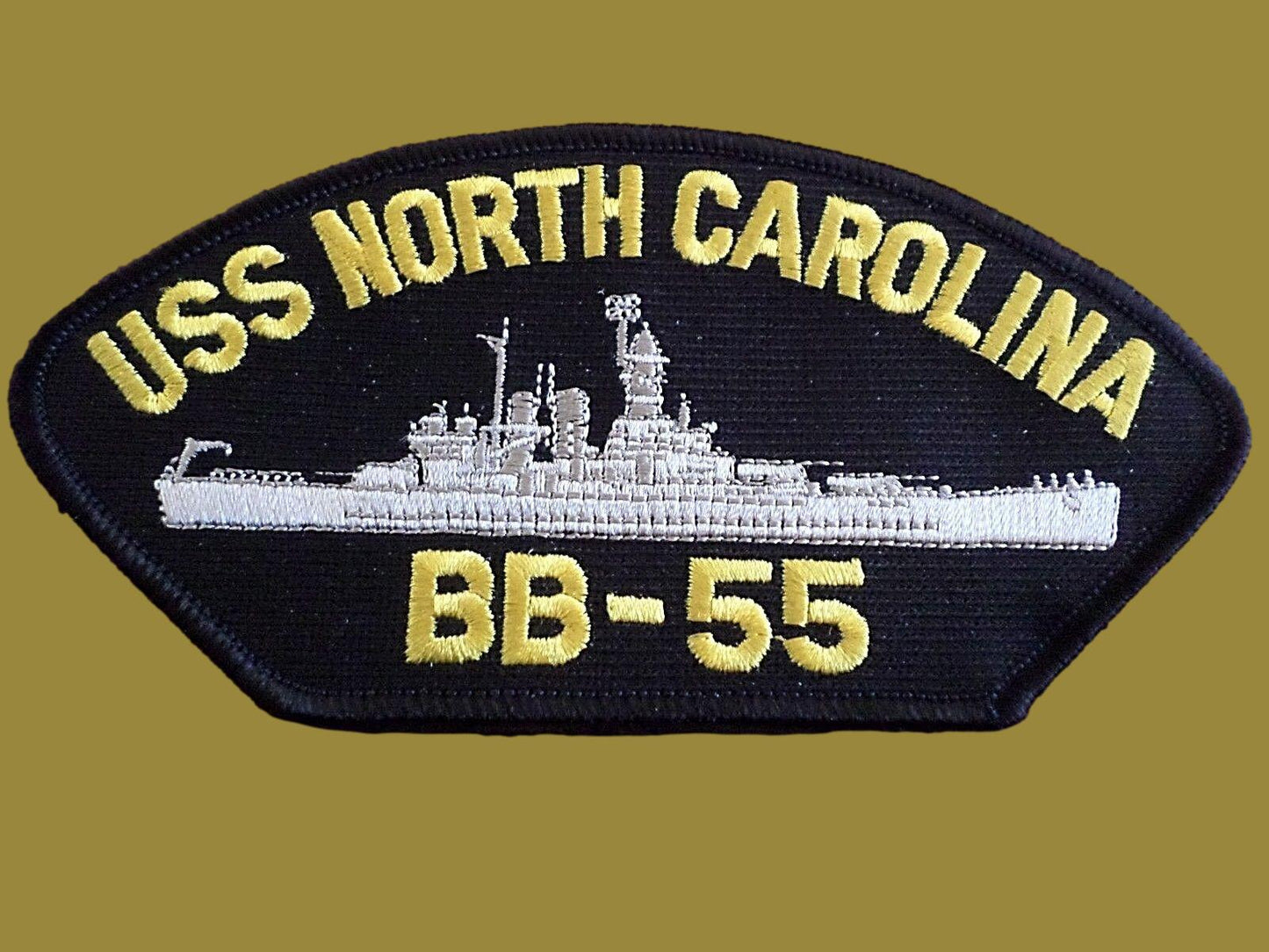 USS NORTH CAROLINA BB-55 U.S NAVY SHIP HAT PATCH BATTLESHIP USA MADE