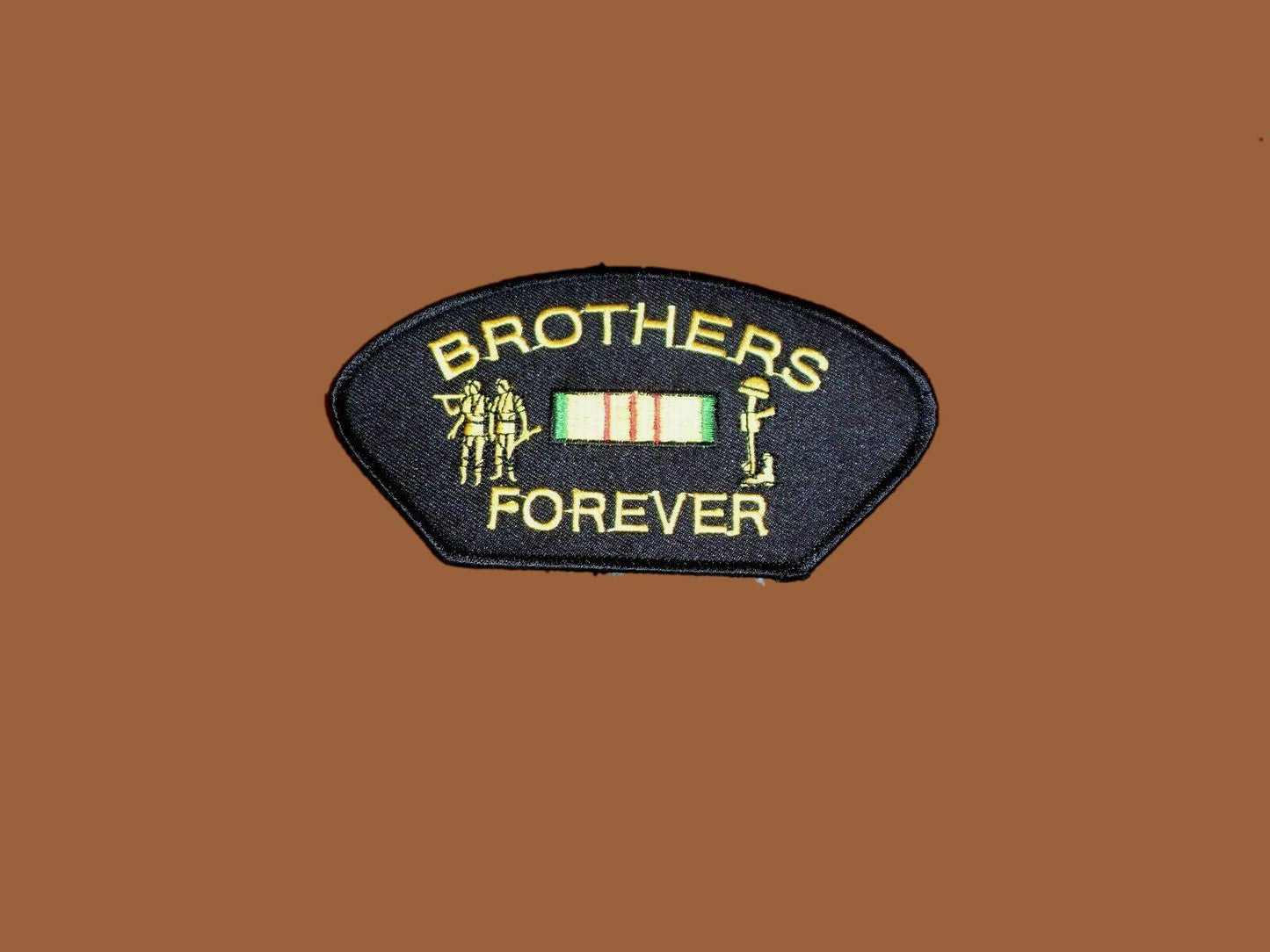 U.S MILITARY VIETNAM BROTHERS FOREVER HAT PATCH VIETNAM SERVICE RIBBON