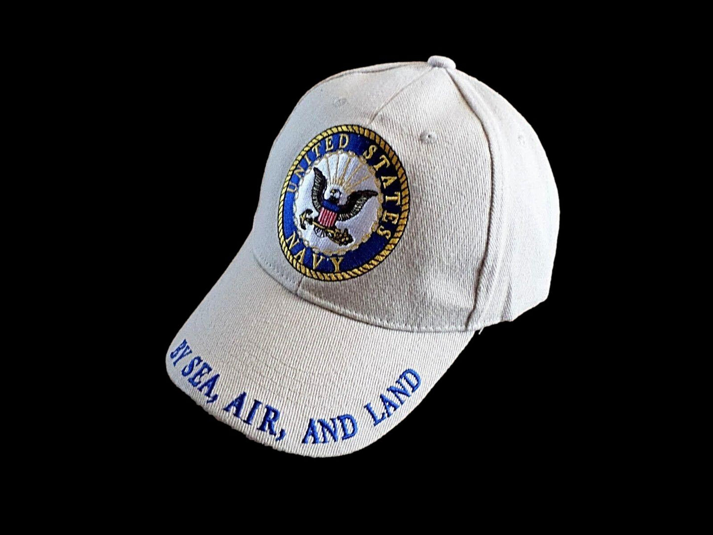 NEW U.S MILITARY NAVY EMBROIDERED KHAKI HAT BASEBALL CAP OFFICIAL LICENSED HATS