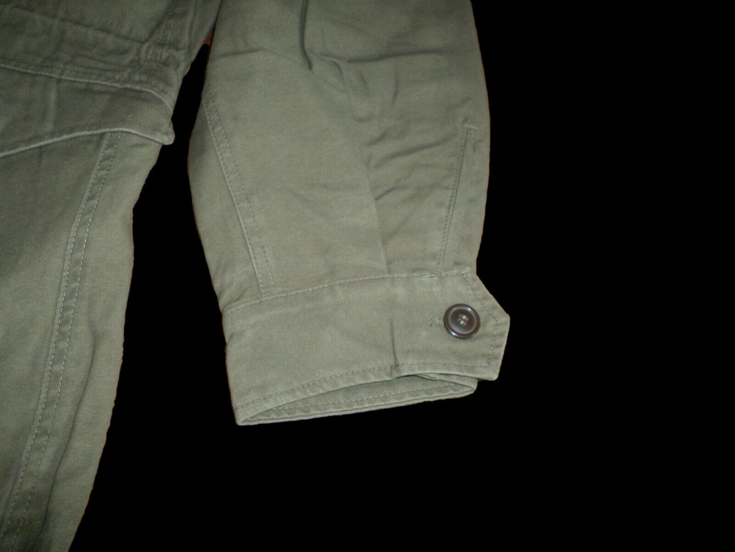 WWII U.S MILITARY M-43 FIELD JACKET M-1943 OD FATIGUE SIZE 46 LARGE REPRODUCTION