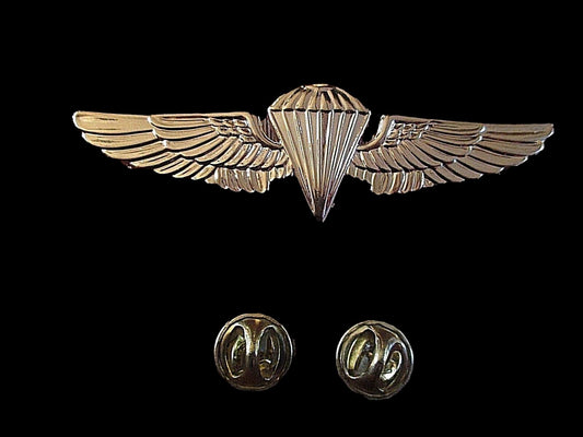 U.S MILITARY NAVY / MARINE CORPS GOLD PARACHUTIST PARATROOPER JUMP WINGS PIN