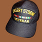 U.S MILITARY DESERT STORM VETERAN HAT U.S MILITARY OFFICIAL BALL CAP U.S.A MADE