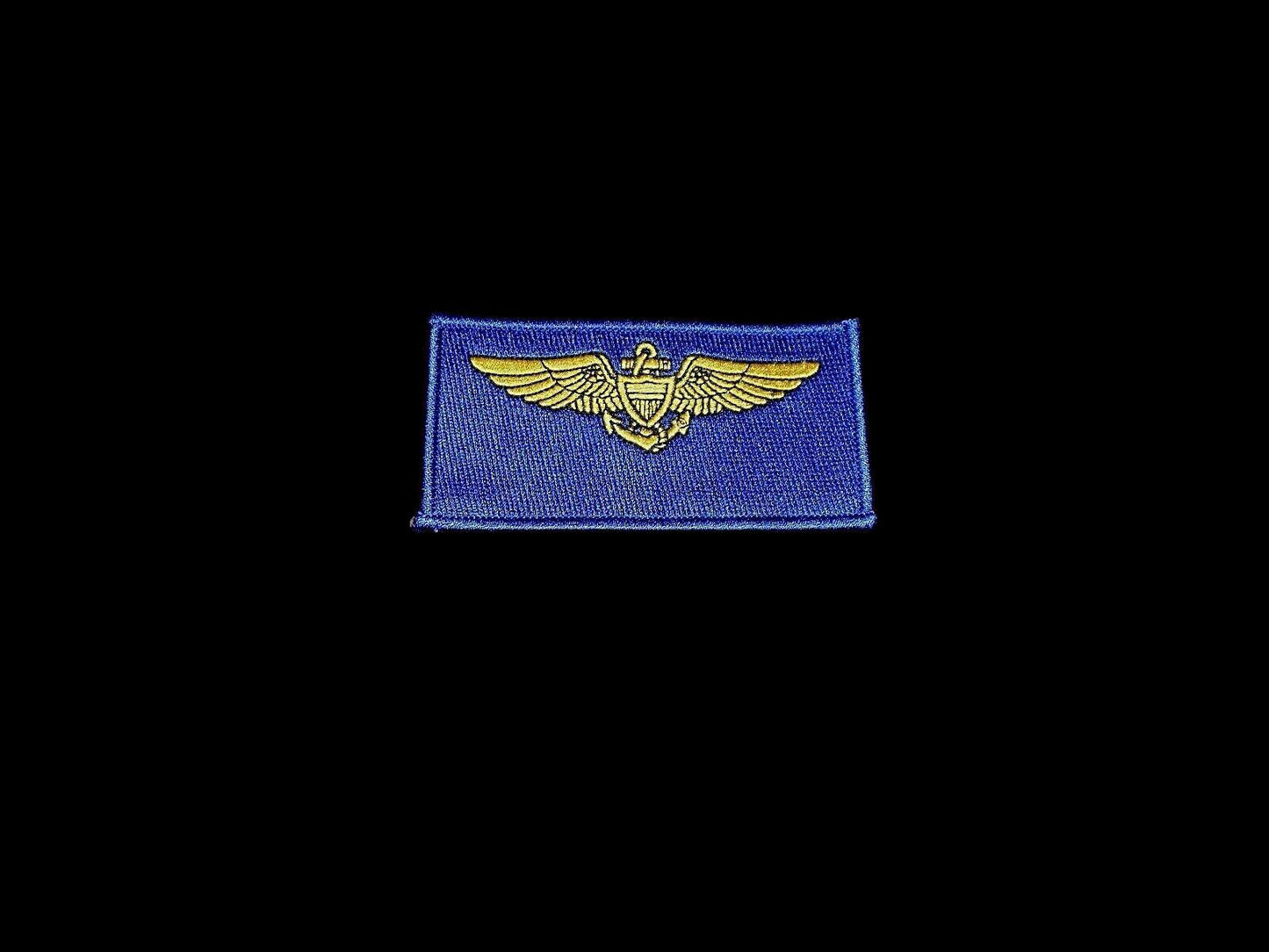 U.S. MILITARY NAVY AVIATOR PATCH FLIGHT SUIT CHEST TAB  U.S NAVY  4" X 2"