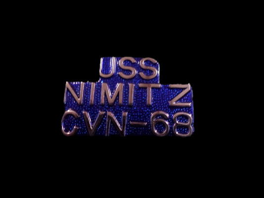 U.S MILITARY NAVY SHIP USS NIMITZ CVN - 68 HAT LAPEL PIN CLUTCH BACK